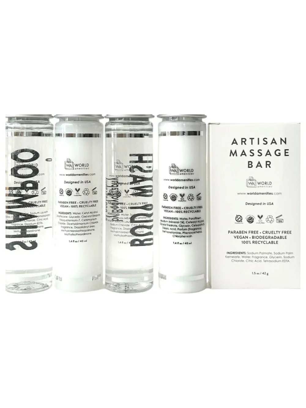 NEW! 5 Pc BODYOGRAPHY Toiletries Travel Set Shampoo Conditioner Lotion Wash Soap